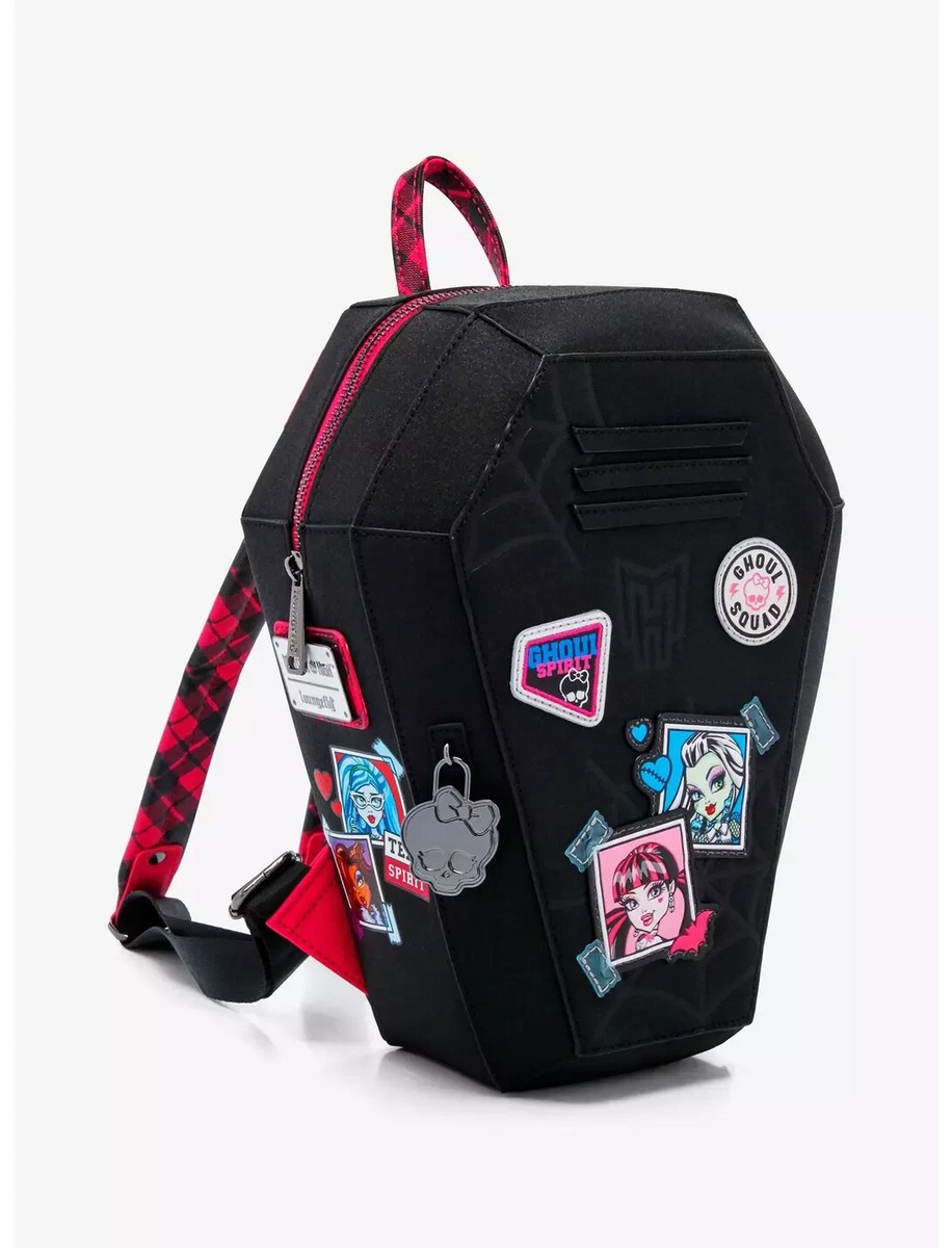 LOUNGEFLY MONSTER HIGH COFFIN LOCKER MINI BACKPACK  display picture 3