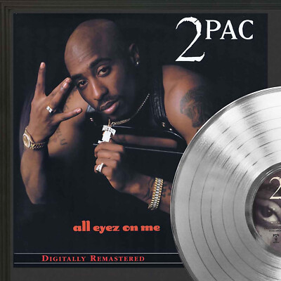 2Pac Framed Black wood Legends Of Music Platinum LP Record Display