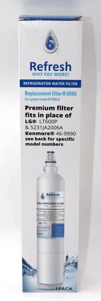 3 pack Refresh Waterdrop Filter R-9990-S LG LT600P & 5231JA2006A Refrigerators - Image 2 of 4