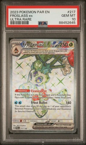 2023 POKEMON PAR EN-PARADOX RIFT #217 FROSLASS EX ULTRA RARE PSA 10 Gem Mint