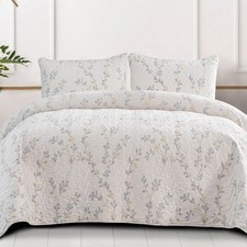 Exclusivo Mezcla Reversible Floral Quilt Set King Size, 3 Piece Soft