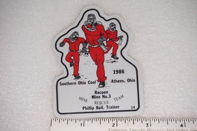 Southern Ohio Coal Sticker Mine Rescue Team 1986 Racoon Mine No.3