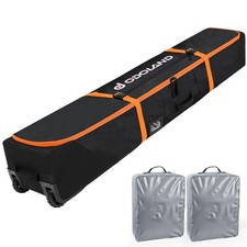 Odoland Rolling Ski Bag, Padded Snowboard Bags with Wheels for Air Travel, 90...
