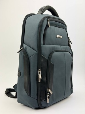Samsonite Laptop Rucksack Business Backpack grau gepolstert viele Fächer