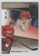 2023 Upper Deck SP Game Used Authentic Rookies Gold 84/121 Simon Edvinsson 1tj3