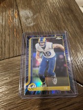 2025 Topps Chrome Football Tyler Higbee Neon Pulse Refractor #172 LA Rams