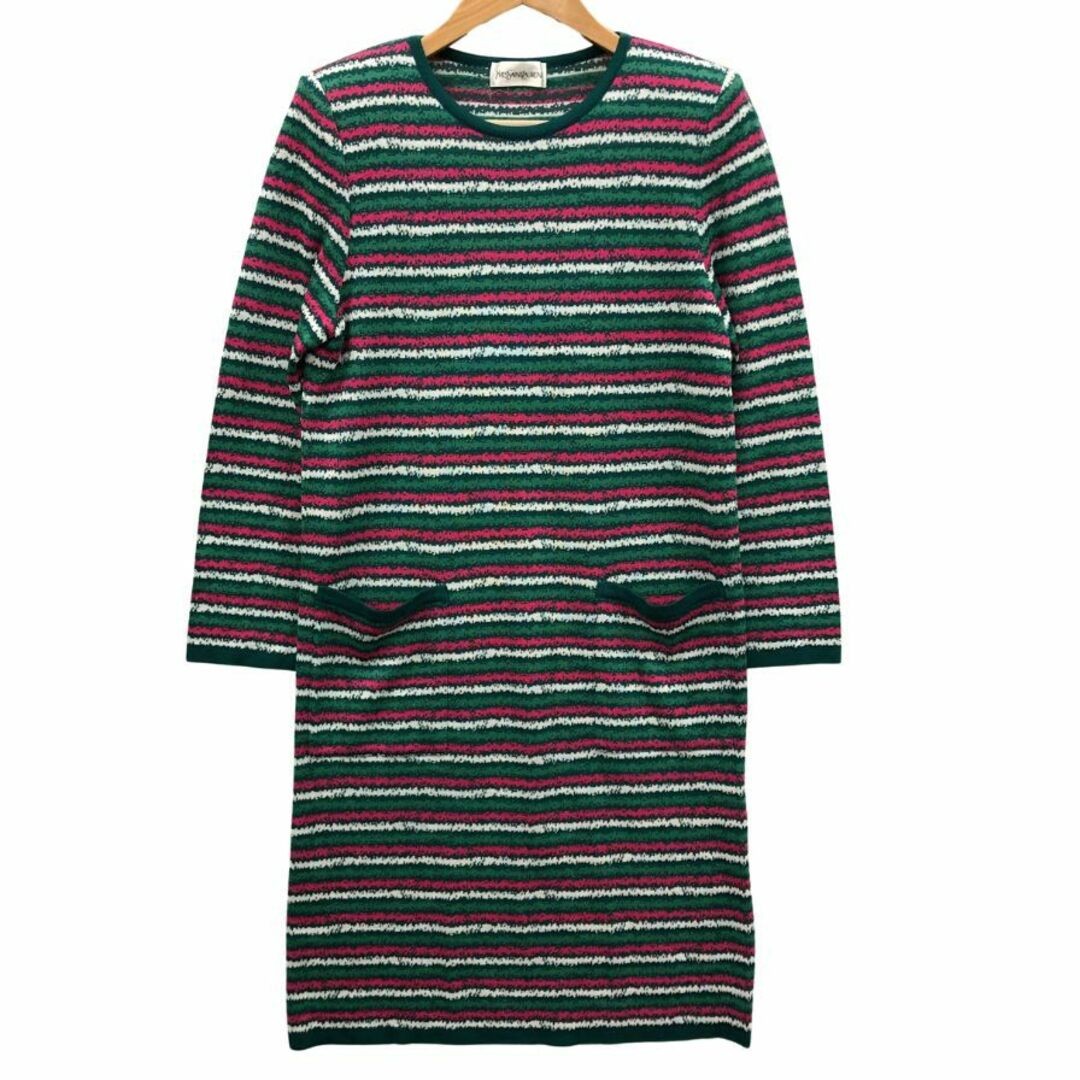 Abito Yves Saint Laurent in maglia a righe multicolore AFB15 usato0