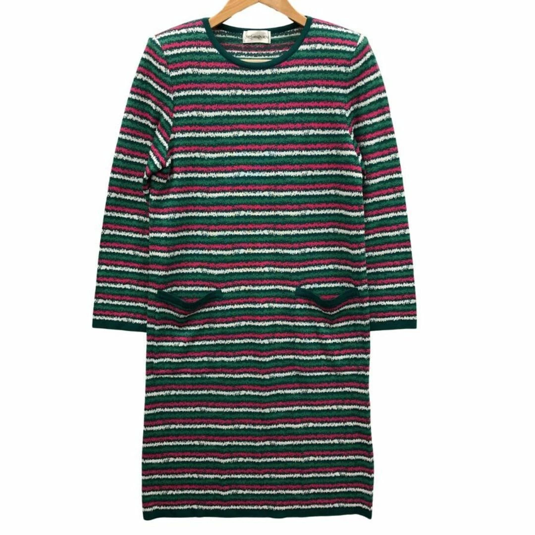 SAINT LAURENT (YSL) Abito Yves Saint Laurent in maglia a righe multicolore AFB15 usato0