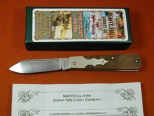 BEAVER FALLS BARN DOOR HINGE CHESTNUT JACK KNIFE COOPER SCHATT & MORGAN 1/25 USA