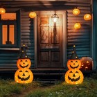 AplusChoice 2Pcs 3FT Halloween Collapsible Pumpkin Decorations 150 Lights Décor — photo 1