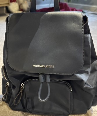 Michael Kors  Abbey Cargo Drawstring Backpack Bag -Navy Nylon