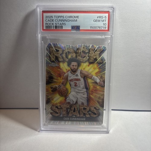 Topps 2025-26 Chrome Rock Stars Insert Cade Cunningham #RS-5 PSA 10 Pistons