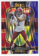 2025 PANINI SELECT MARSHON LATTIMORE RED & BLUE SHOCK PRIZM #189