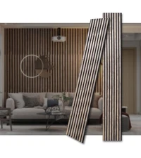 3D Fluted Sound Absorbing Decorative Soundproof Panels | Acoustic Wood SLAT W...