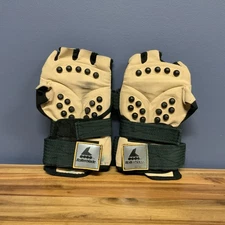 Vintage B1 Rollerblade Advanced Wrist Guard Gloves  Padded Leather Brace Small  