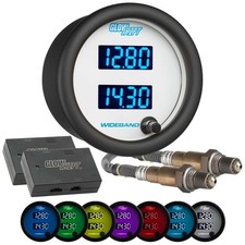 Glowshift White 7 Color Dual Wideband Airfuel Ratio Gauge W Lsu Oxygen Sensors