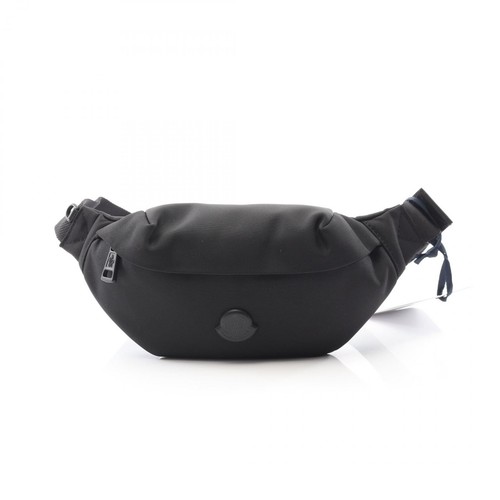 MONCLER DURANCE SMALL Body Bag Black Leather #RCB3491