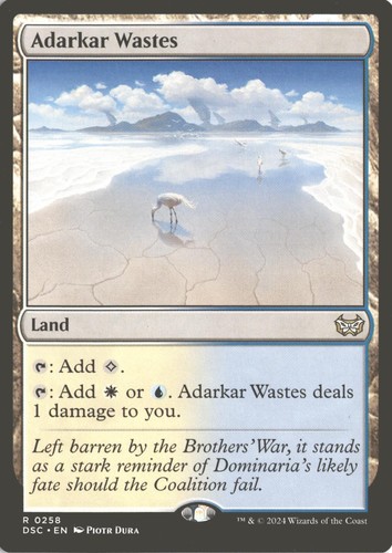 Adarkar Wastes (258) Commander: Duskmourn: House of Horror Rare NM