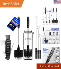 14-Inch Long Handle Bottle Brush Set for Effortless Cleaning - 6 Pack Essential