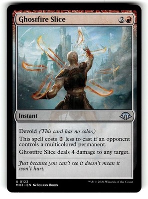 Ghostfire Slice 123 Uncommon Modern Horizons 3 Magic: The Gathering Near Mint