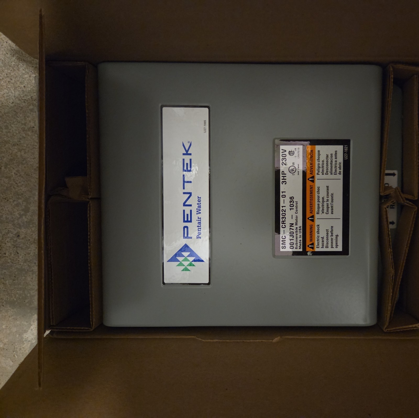 Pentair Pentek SMC-CR3021-01 Control Box for Submersible Pump, 1PH, 3HP, 230V