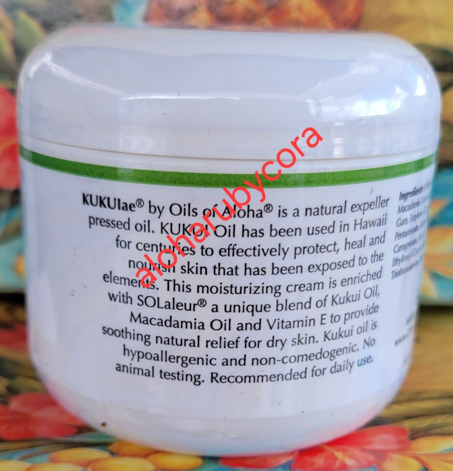 "Oils of Aloha" Kukui Moisturizing Cream Fragrance Free 4oz. Brand New & Fresh!