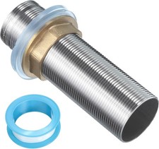 4" Faucet Mount Extension Shank Stainless Steel Threaded Pipe Lengthen Mounting