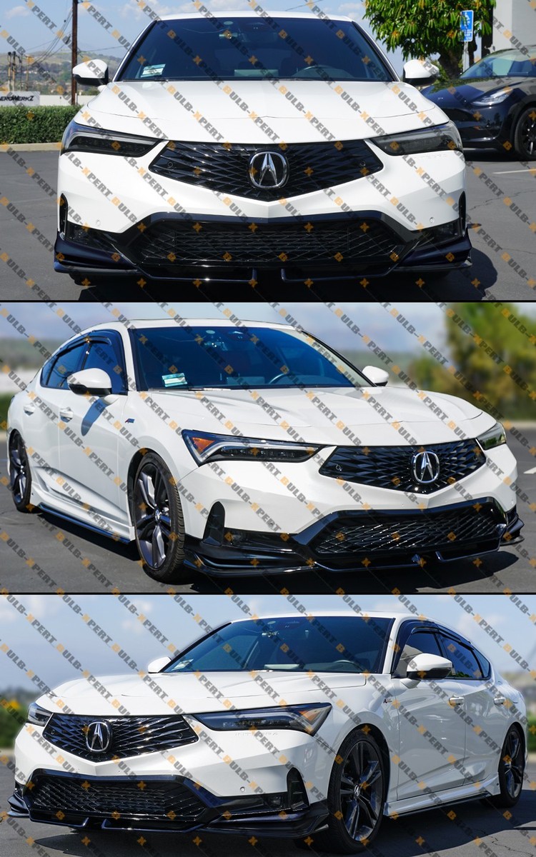 For 23-25 Acura Integra TR-Style Gloss Black Front Bumper Lip Body Kit Spoiler For 23-25 Acura Integra TR-Style Gloss Black Front Bumper Lip Body Kit Spoiler