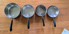 4 Pieces Of Revere Ware Copper Clad 3 Pots And 1 Skillet