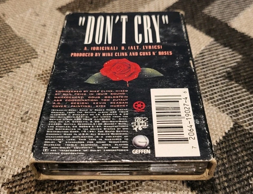 Guns N' Roses – Don't you Cry ,Single , 1991. cassette, good condition  - Image 2 of 4
