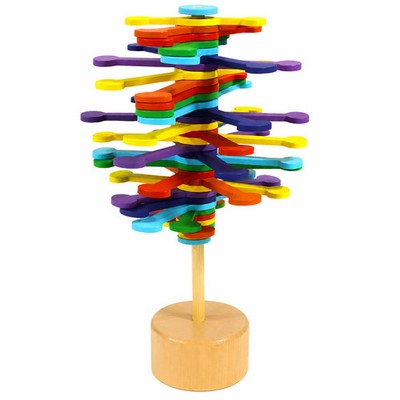 Rainbow Lollipop Fidget Spinner Toy - Wonderland Workshop - (Colorful Wooden Sp
