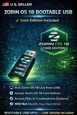 Zorin OS 18 Bootable USB Live Desktop   Easy Windows-Style Linux, No Install Req