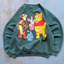 Vintage 90s Winnie The Pooh  Friends Green Sweatshirt