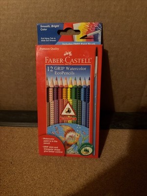 Faber Castell 12 Grip Watercolor Eco Pencils Grip Dots New