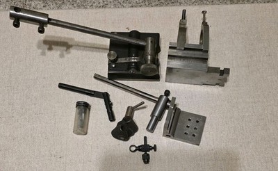 surface indicator, v block w/clamps angle plate and attachments points