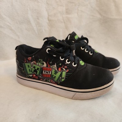 Minecraft Heelys Creeper Boom Youth Shoes Size 3