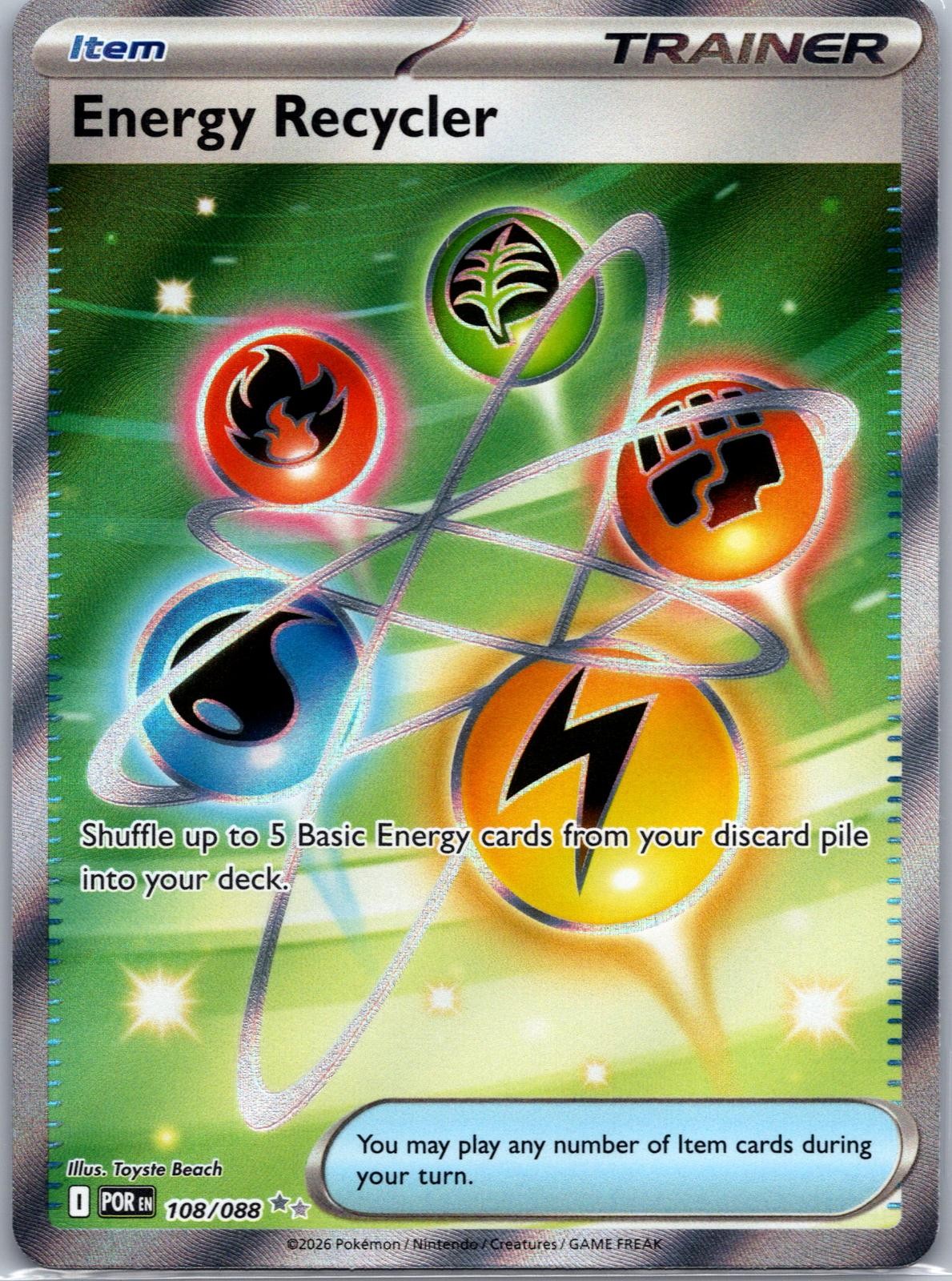 Energy Recycler 108/088 Ultra Rare Perfect Order Pokemon Holo Near Mint