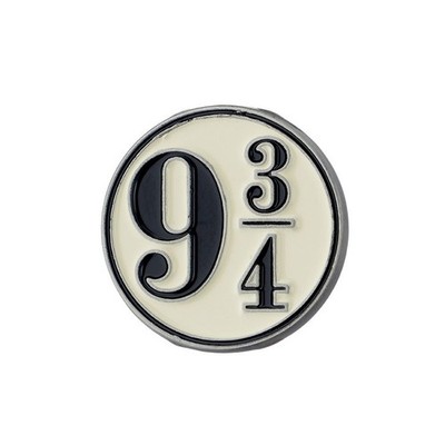 Harry Potter Binary 9 3/4 Badge Brosche 2 x 2 cm The Carat Shop