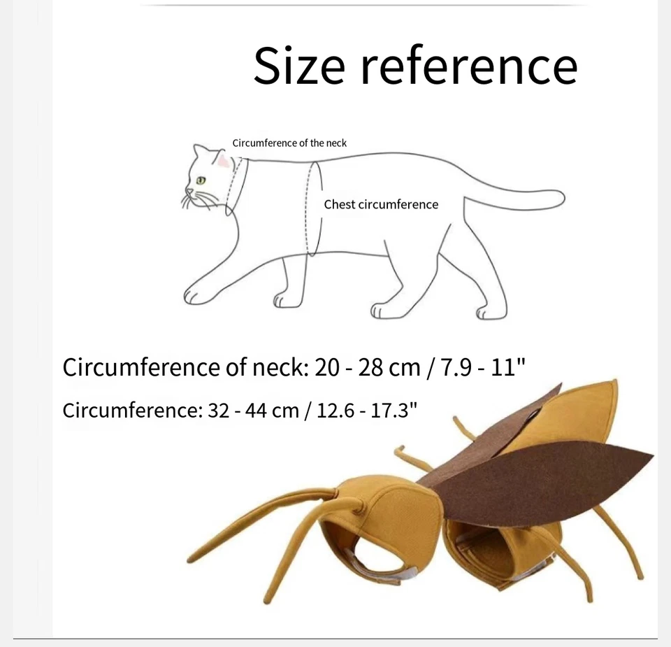 Mascota Halloween y Navidad Disfraz de Cucaracha para Perros y Gatos, Uso Universal. Foto 3 de 4