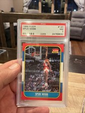 1986-87 Fleer #120 Spud Webb ROOKIE RC PSA 7 Graded Basketball Card 86-87 1987. rookie card picture