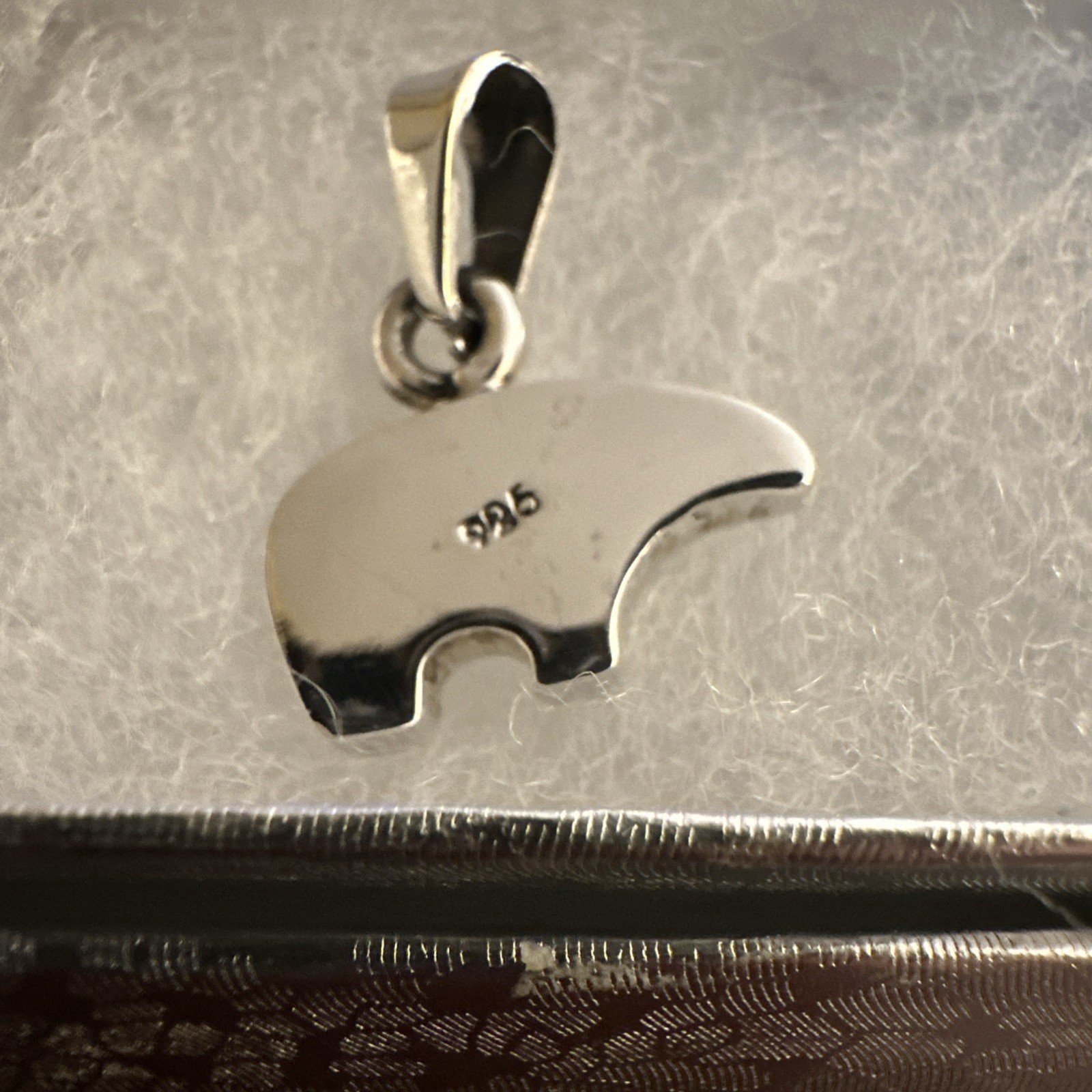 Solid .925 Silver Small Primitive Bear Pendant - image 2