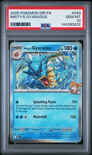 2025 POKEMON DRI EN-DESTINED RIVALS #049 MISTY'S GYARADOS PSA 10