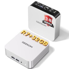 2026 Top Mini PC GEEKOM A7 Mini PC AMD Ryzen 7730U 128GB RAM Expandable