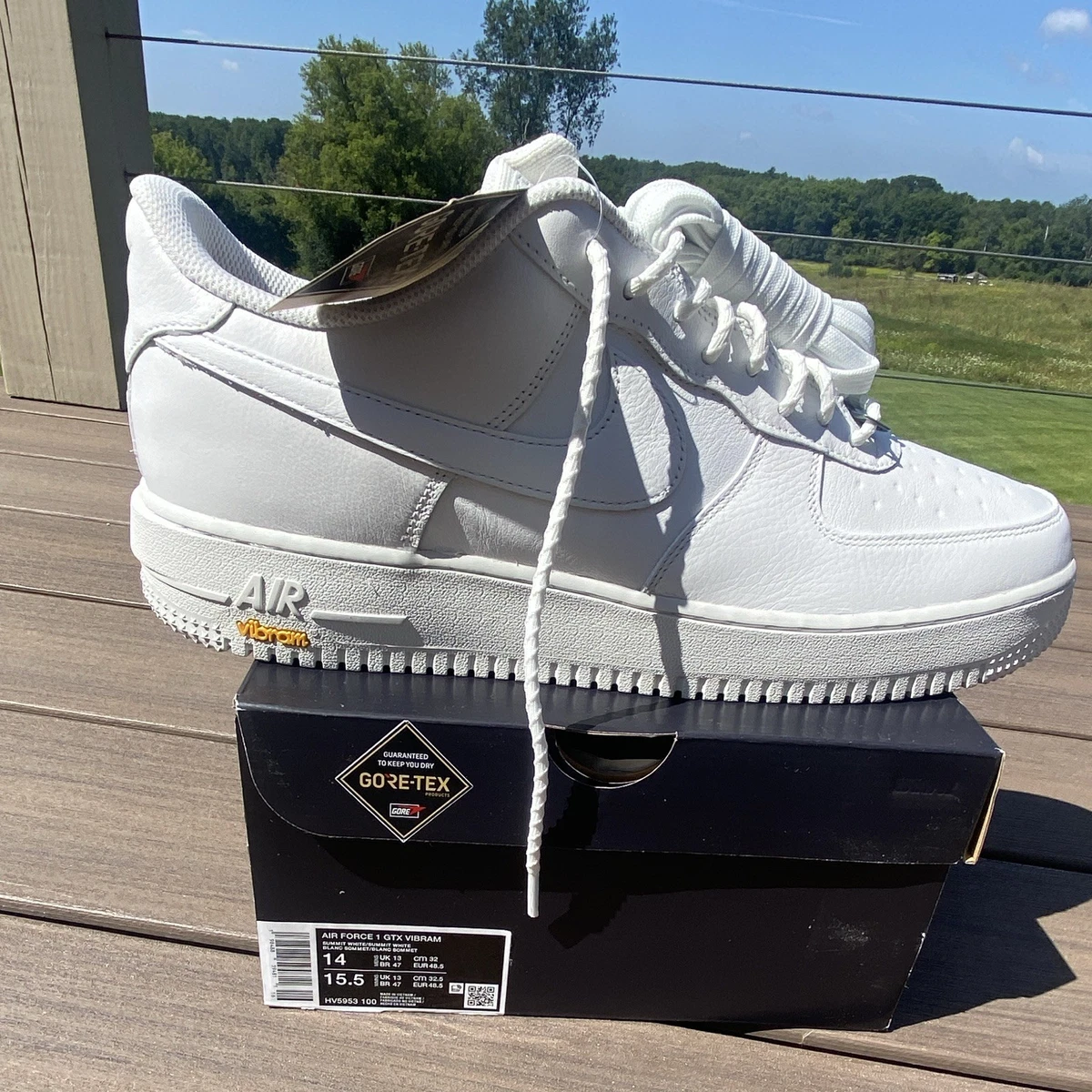 Nike Air Force 1 GORE-TEX Vibram Low Summit White Speed yellow for