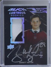 2019-20 SPx UD Black Lustrous Rookie 14/75 Tier 2 Barrett Hayton Patch Auto 3vx