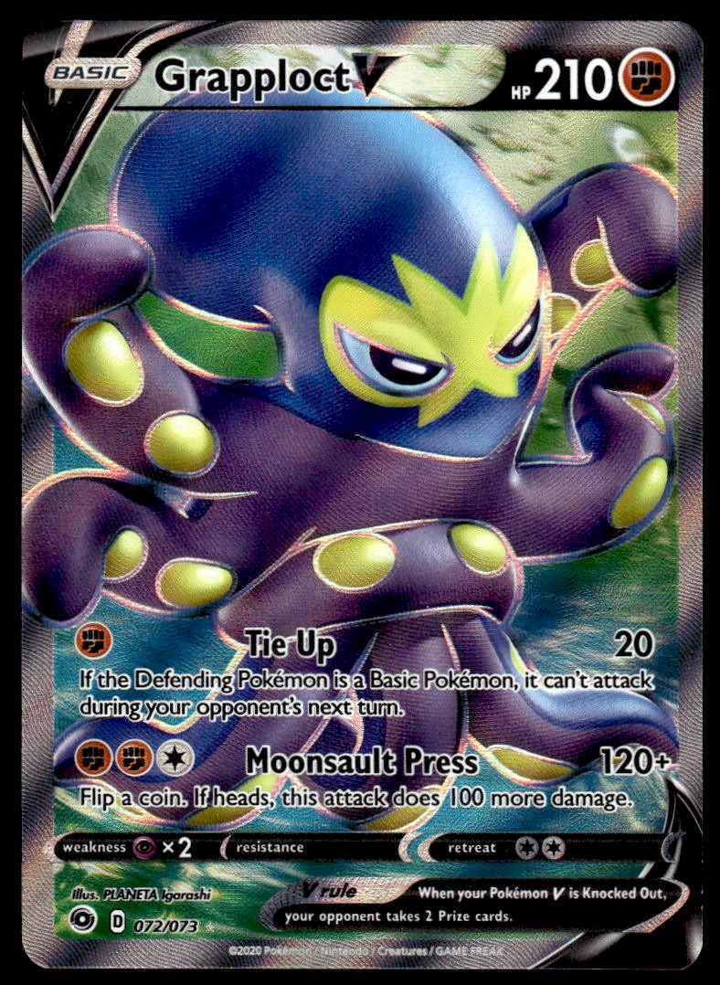 Pokemon TCG Champion's Path #72/73 Grapploct V (Full Art) NM