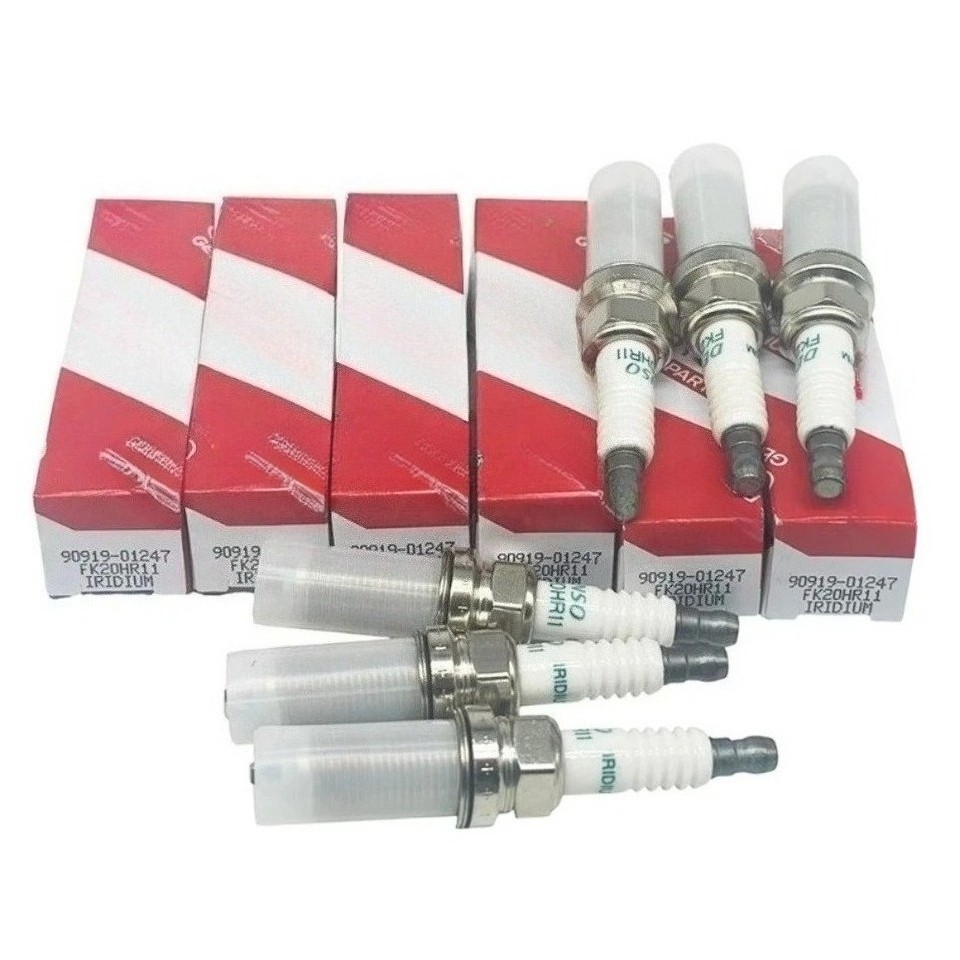 6PCS OEM Denso FK20HR11 90919-01247 Spark Plugs For Toyota Lexus Replace US NEW
