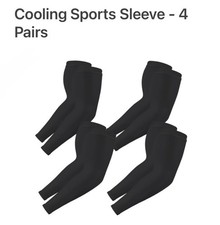 4 Pairs Cooling Arm Sleeves Cover UV Sun Protection Sports Outdoor For Men Women