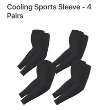 4 Pairs Cooling Arm Sleeves Cover UV Sun Protection Sports Outdoor For Men Women