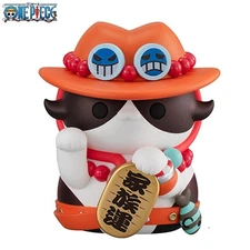Mega Cat Project ONE PIECE Nyan Fortune Lucky Cat Pirates Figure Portgas D. Ace